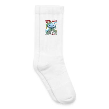Beam Me Up! Alien-UFO-Raumschiff-Science-Fiction - Kinder Tennissocken - Weiß - Rechts