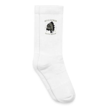 Nature amérindienne - Chaussettes de tennis bio enfant - blanc - Droite