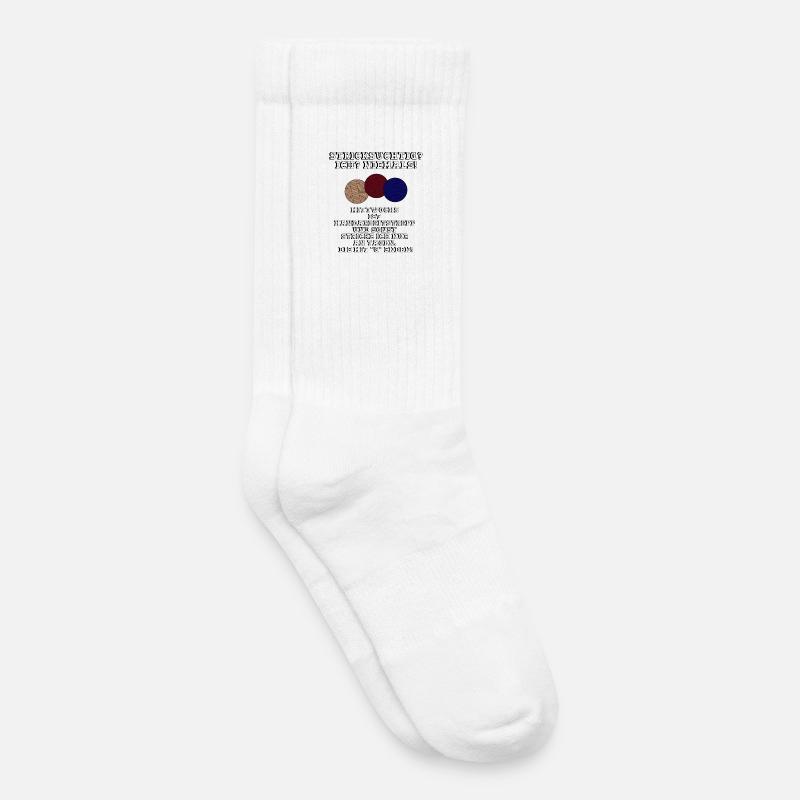 Stricksüchtig? Ich? Niemals! - Kinder Tennissocken - Weiß