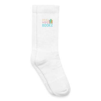 Livres - Lire plus de livres " - Chaussettes de tennis bio enfant - blanc - Droite