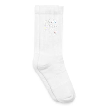 Confettis carnaval étoiles fête anniversaire déco - Chaussettes de tennis bio enfant - blanc - Droite