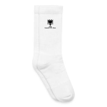 Albanien Flagge "AMG - Albaner mit Geld" - Kinder Tennissocken - Weiß - Rechts