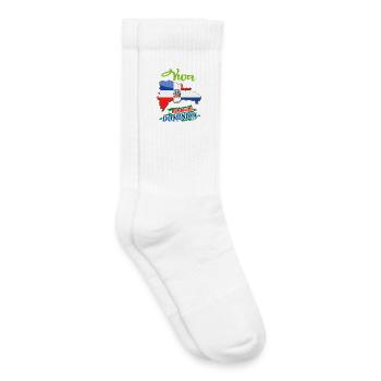 Conception du drapeau de la République dominicaine - Chaussettes de tennis bio enfant - blanc - Droite