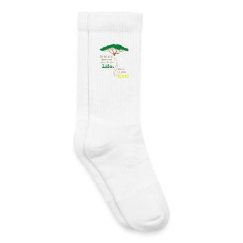 Wachsendes Baum Motiv mit Wirbeldesign - Kinder Tennissocken - Weiß - Rechts