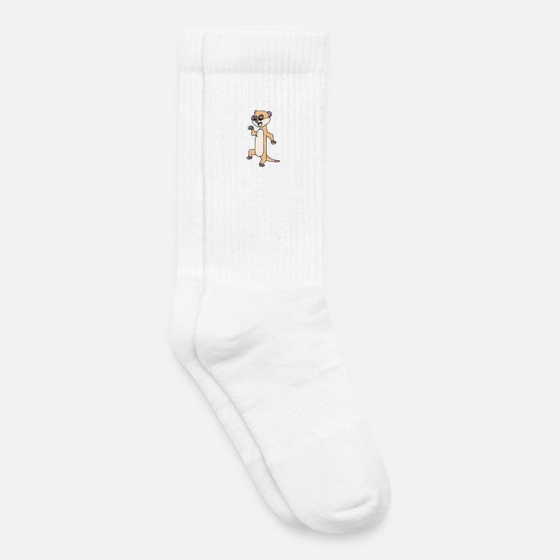 Suricate - Chaussettes de tennis bio enfant - blanc