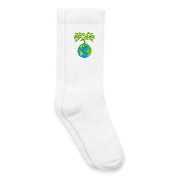 Umweltfreundlicher Erdfreund T-Shirt - Kinder Tennissocken - Weiß - Rechts