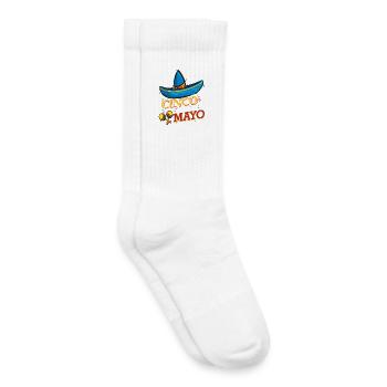 cinco de mayo - 5 de mayo - Kids Tennis Socks - white - Right