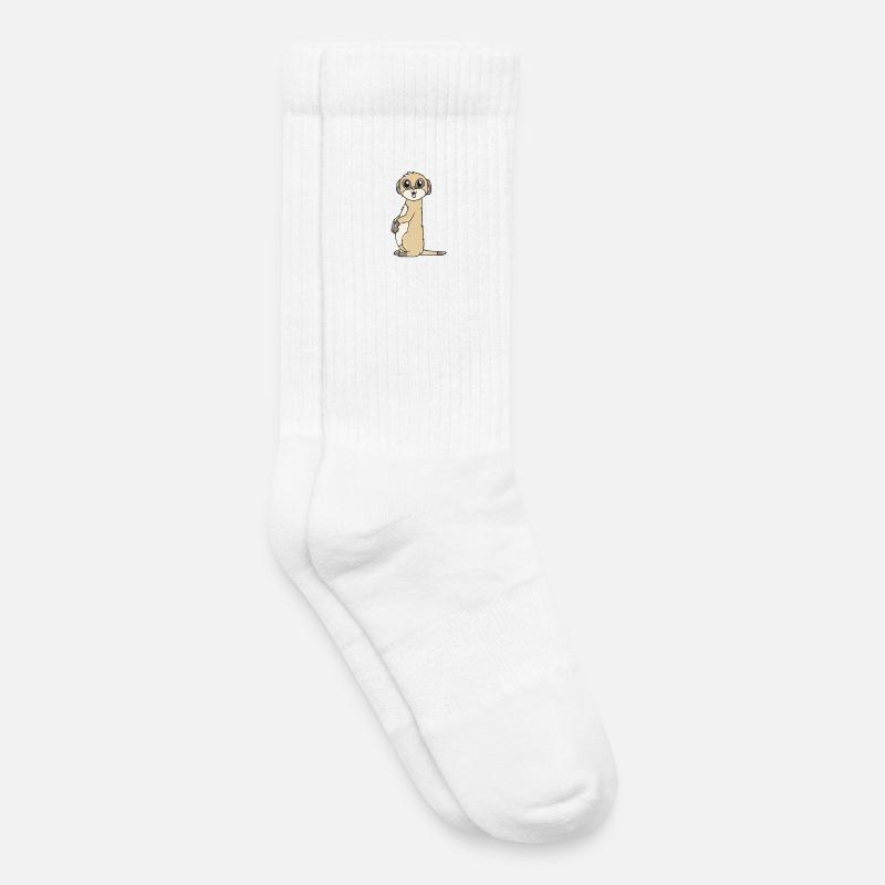 suricates - Chaussettes de tennis bio enfant - blanc