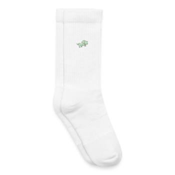 dinosaure - Chaussettes de tennis bio enfant - blanc - Droite
