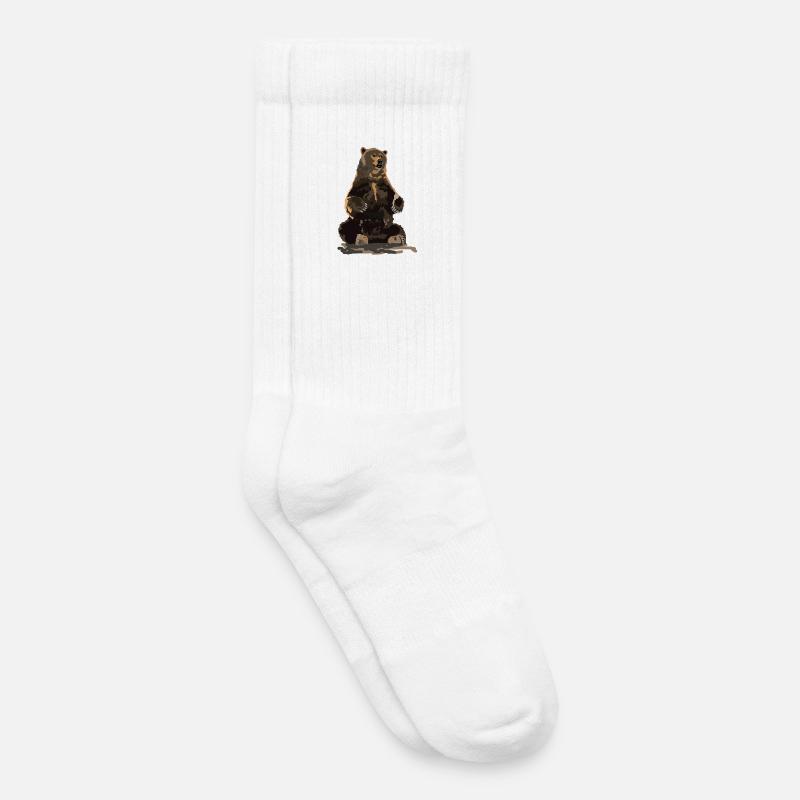 Bär - Kinder Tennissocken - Weiß