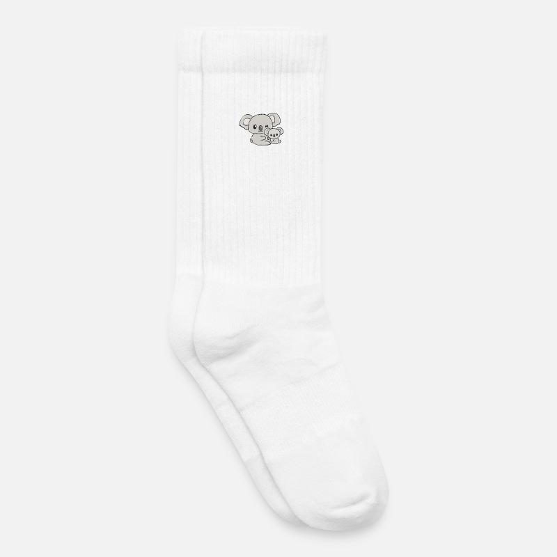 koala - Chaussettes de tennis bio enfant - blanc