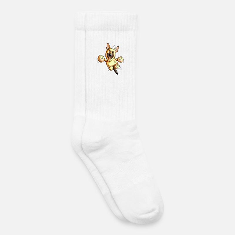 Süßer Deutscher Schäferhund - Kinder Tennissocken - Weiß