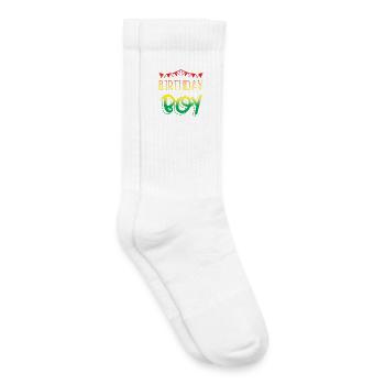 Joyeux anniversaire - Chaussettes de tennis bio enfant - blanc - Droite