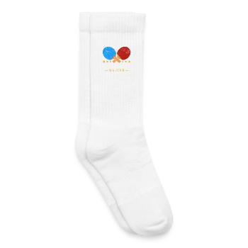 PingPong Meister Logo - Kinder Tennissocken - Weiß - Rechts