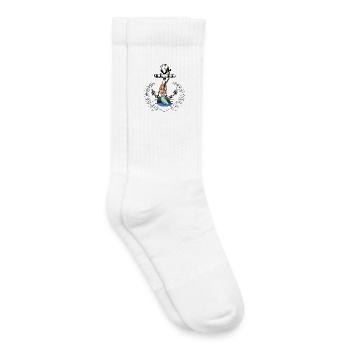 Mer de Mer De Laurie Marine - Chaussettes de tennis bio enfant - blanc - Droite