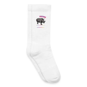 Real Unicorns have curves - Kids Tennis Socks - white - Right