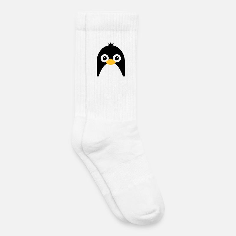 Nettes Pinguin-Gesicht - Kinder Tennissocken - Weiß