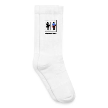 Es War Noch Nie Ein Kleid Superheldin Frauenpower - Kinder Tennissocken - Weiß - Rechts