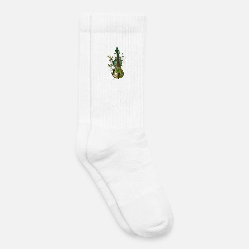 Wunderbare Geige - Kinder Tennissocken - Weiß