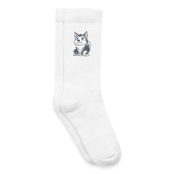 Husky Hund Kawaii - Kinder Tennissocken - Weiß - Rechts
