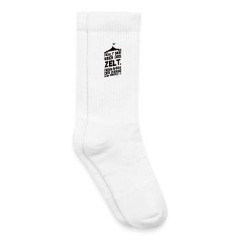 Zirkus Zitat Illustration auf Kleidung - Kinder Tennissocken - Weiß - Rechts