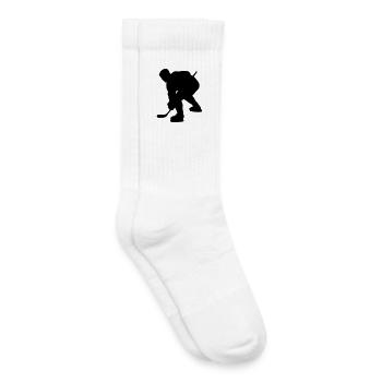 Eishockey Schattenbild Logo für Fanclub - Kinder Tennissocken - Weiß - Rechts
