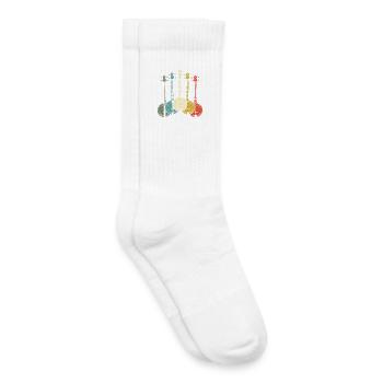 Joueur de banjo - Chaussettes de tennis bio enfant - blanc - Droite
