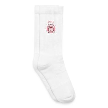 Pig Piggy Piglet - Kids Tennis Socks - white - Right