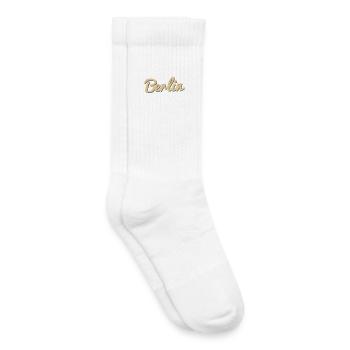 Berlin Script Vintage Wordmark - Kids Tennis Socks - white - Right