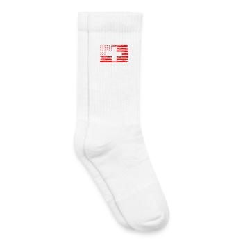 USA Flag Switzerland - Kids Tennis Socks - white - Right