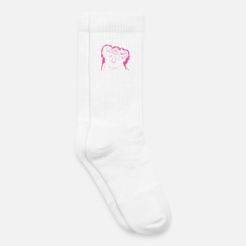Koala Koala Bear - Kids Tennis Socks - white