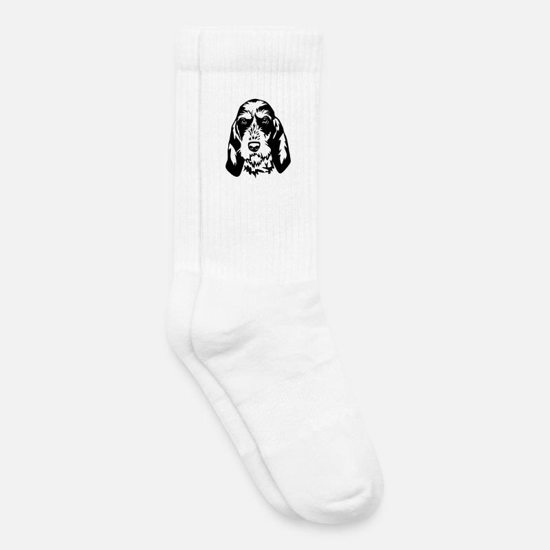 Griffon Bleu de Gascogne Kopf - Kinder Tennissocken - Weiß