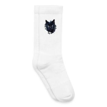 blackcat/ chat noir - Chaussettes de tennis bio enfant - blanc - Droite
