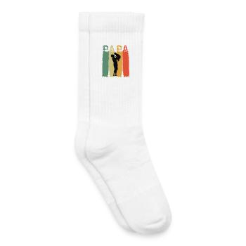 Dad and Son's Team Gift Idea Father's Day - Kids Tennis Socks - white - Right