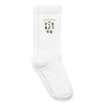 Funginator Pilzarten Pilzesammler Pilz Pilzsammler - Kinder Tennissocken - Weiß - Rechts