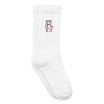 Singe - Chaussettes de tennis bio enfant - blanc - Droite