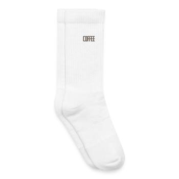 coffee - Kids Tennis Socks - white - Right