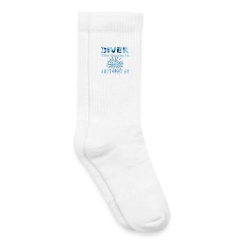 Diver Motivation Design für Wassersportfans - Kinder Tennissocken - Weiß - Rechts