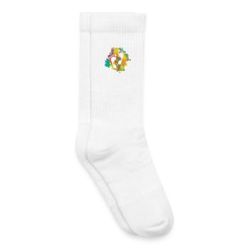 Bunte Fußabdrücke Kinder Familie Kunst Fuß Spaß - Kinder Tennissocken - Weiß - Rechts