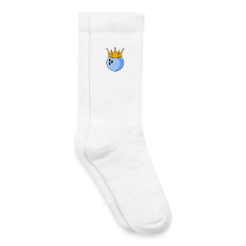 Bowling King - Bowling Ball King Crown - Kids Tennis Socks - white - Right