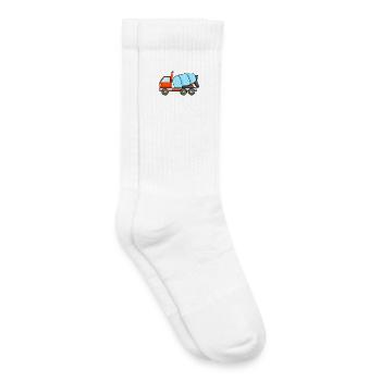 Construction vehicles Construction site Construction vehicle - Kids Tennis Socks - white - Right