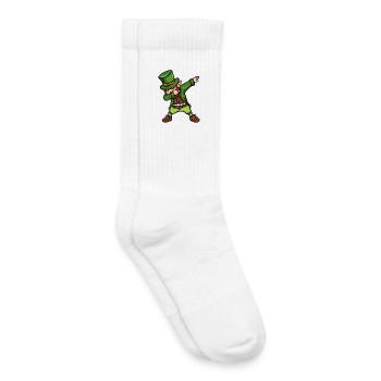 Dancing Leprechaun St. Patrick's Day Irish - Kids Tennis Socks - white - Right