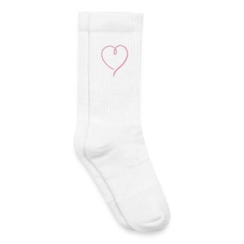 Herz - Kinder Tennissocken - Weiß - Rechts