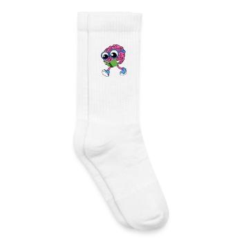 Cerveau en lecture - Chaussettes de tennis bio enfant - blanc - Droite