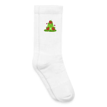 Frosch Erdbeere Kawaii - Kinder Tennissocken - Weiß - Rechts