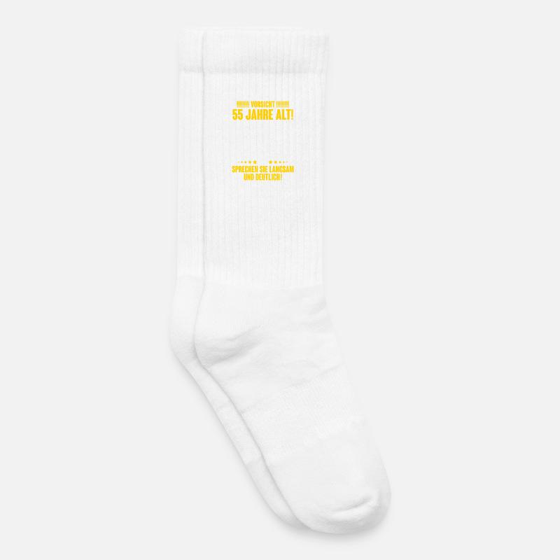55. Geburtstag - Kinder Tennissocken - Weiß