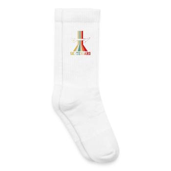 Skateboarden Skateboard Skateboarder Vintage - Kinder Tennissocken - Weiß - Rechts