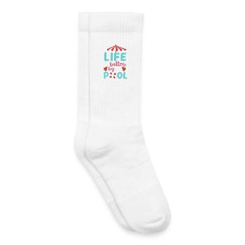 Pool Schwimmen Sommer - Kinder Tennissocken - Weiß - Rechts