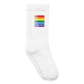 Science Is Real Black Lives Matter LGBTQ CSD Pride - Chaussettes de tennis bio enfant - blanc - Droite