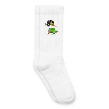 Caméléon Caméléon Lézard Blague Drôle Reptile - Chaussettes de tennis bio enfant - blanc - Droite